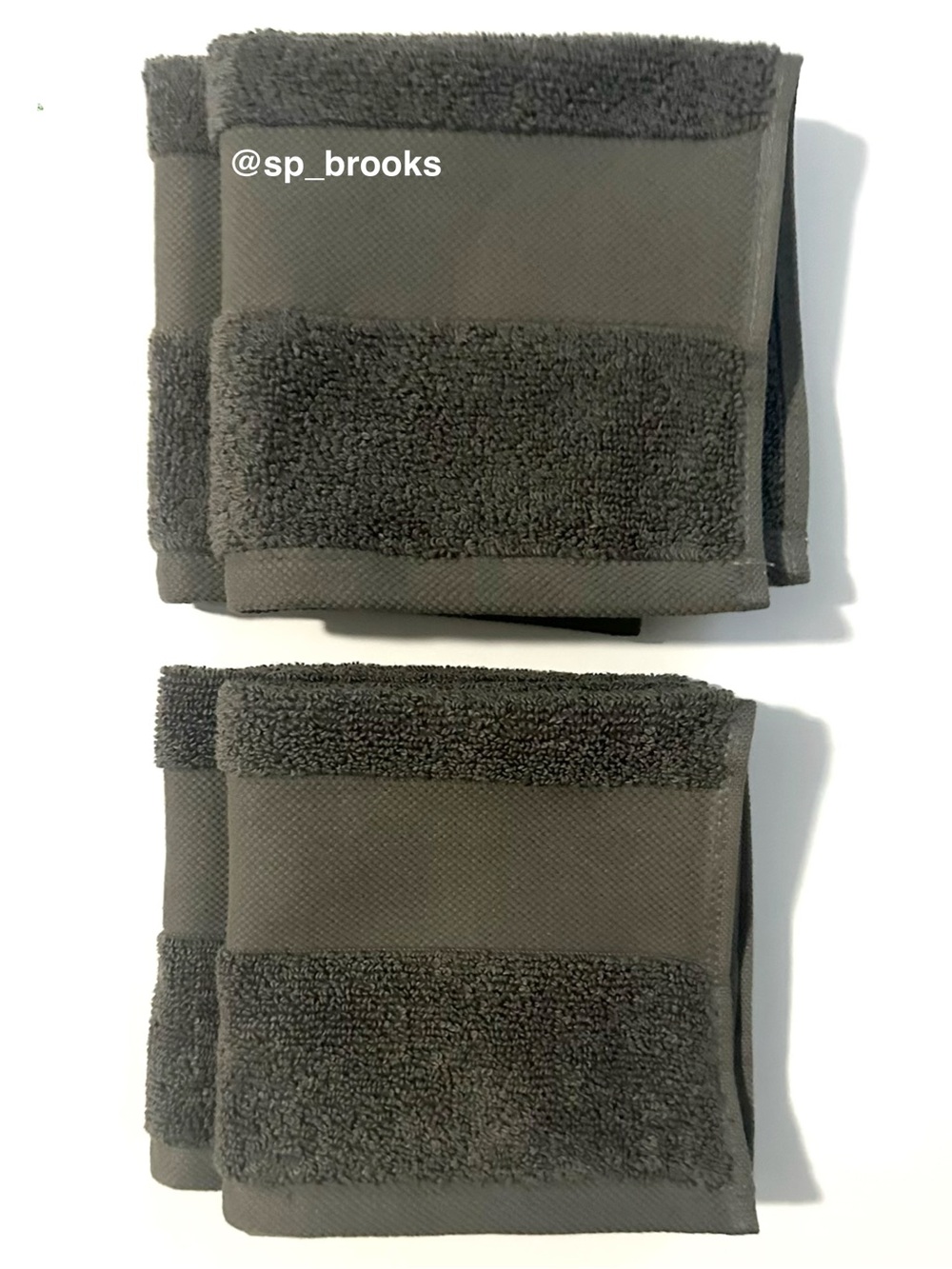 🎁4PC LAUREN Ralph Lauren Wescott Wash Cloth Set - Grey